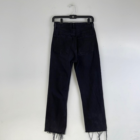 Agolde 90’s Pinch Waist High Rise Straight Jeans Size 25 Black - Picture 5 of 11